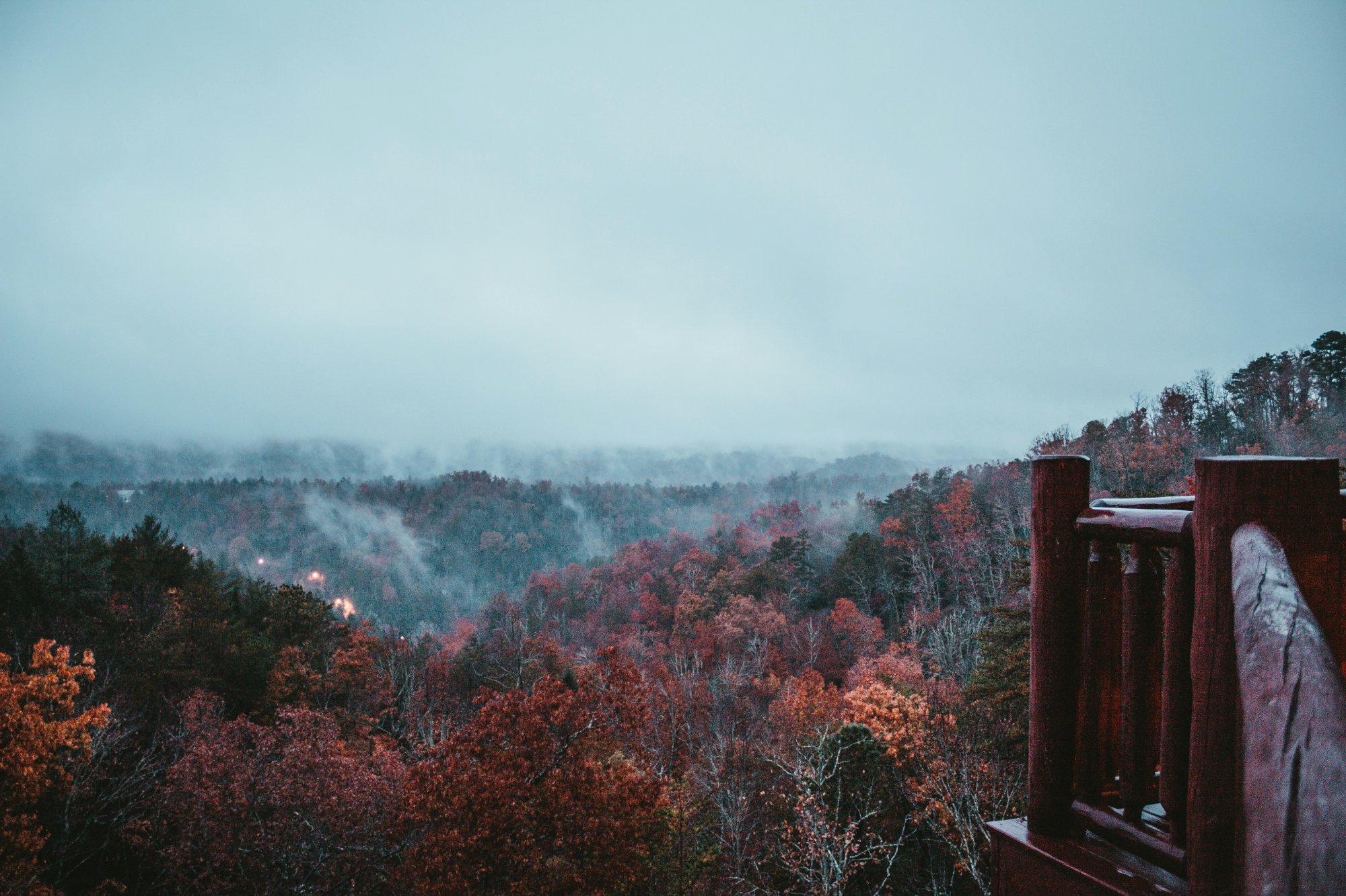 Great Smoky Mountains mist over the valley